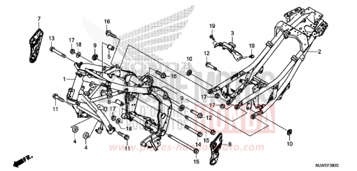 CARROSSERIE DE CHASSIS CBR500RAH de 2017